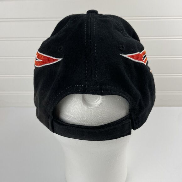 Powered By HONDA Hat Black Embroidered Logo Flames Adjustable Strapback Dad Cap - Picture 3 of 6